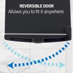 Commercial Cool Upright Freezer, Stand Up Freezer 6 Cu Ft with Reversible Door, Black