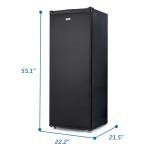 Commercial Cool Upright Freezer, Stand Up Freezer 6 Cu Ft with Reversible Door, Black