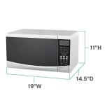 West Bend WBMW92W Microwave Oven 900-Watts Compact with 6 Pre Cooking Settings, Speed Defrost, Electronic Control Panel and Glass Turntable, 0.9-Cu.Ft, White