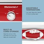 Elite Gourmet MST-5240 Casserole Crock Slow Cooker, Locking Lid Adjustable Temperature Keep Warm Oven & Dishwasher-Safe Casserole Pan, 3.5Qt Capacity, Red