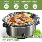 Slow Cooker Liners 20pcs, Large 13“ x 21” Disposable Cooking Bags for 3QT to 8QT Slow Cookers, Cooking Tray for Oval and Round Pots (20)