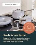 Caraway 22-Piece Nonstick Ceramic Cookware Set - Includes Fry Pans, Sauce Pan, Sauté Pan, Dutch Oven, Petite Cooker, Stir Fry Pan, Rondeau, Stock Pot, Lids & Storage Organizers - White