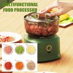 Food Processor,350ML Electric Food Chopper with Stainless Steel Blade & USB Rechargeable,Mini Chopper for Baby Food & Family Use (Green)