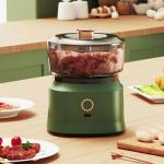 Food Processor,350ML Electric Food Chopper with Stainless Steel Blade & USB Rechargeable,Mini Chopper for Baby Food & Family Use (Green)