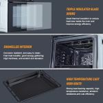 Takywep 24" Single Wall Oven,Clearance Wall Ovens,Built-in Electric Ovens,with Steam, bake, air fry function,3000W,240V,2.5 Cu.ft.Stainless Steel,Sensor Touch Control,Touch screen model