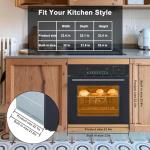 Takywep 24" Single Wall Oven,Clearance Wall Ovens,Built-in Electric Ovens,with Steam, bake, air fry function,3000W,240V,2.5 Cu.ft.Stainless Steel,Sensor Touch Control,Touch screen model