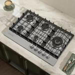 Empava Gas Cooktop 30 Inch, 5 SABAF Sealed Burners Made in Italy, Stove Top Bulit-in Ion Flame Ignition, NG/LPG Convertible CSA Approved, Stainless Steel, Ideal for Kitchens,Apartments