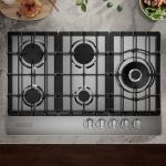 Empava Gas Cooktop 30 Inch, 5 SABAF Sealed Burners Made in Italy, Stove Top Bulit-in Ion Flame Ignition, NG/LPG Convertible CSA Approved, Stainless Steel, Ideal for Kitchens,Apartments
