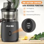 Slow Cold Press Juicer Machines: Masticating Cold Pressed Compact Juicer For Vegetable And Fruit Easy To Clean, Silver Grey