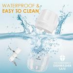 KitchekShop Electric Garlic Chopper, 300ML Portable Cordless Mini Food Processor, Rechargeable Vegetable Chopper Blender for Nuts Chili Onion Minced Meat and Spices BPA-Free(White)