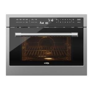KoolMore COM-24SS 24 Inch Built-in Convection Oven and Microwave Combination with Broil, Soft Close Door, 1000 Watt Power, Stainless Steel Finish, Touch Control LCD Display, 24 in/1.6 Cu. Ft, Silver
