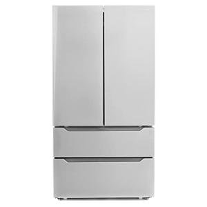 COSMO FDR225RHSS 36 in 22.5 cu. ft. 4-Door French Door Refrigerator with Recessed Handle in Stainless Steel, Counter Depth