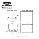 COSMO FDR225RHSS 36 in 22.5 cu. ft. 4-Door French Door Refrigerator with Recessed Handle in Stainless Steel, Counter Depth