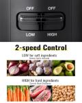 TWOMEOW Food Chopper, 4 Cup Fast Food Processor, Electric Meat Grinder with 2 Speed, 4 Stainless Steel Blades, and Whisk, 400W Power for Chopping, Mixing, Emulsifying, Puree and Whisking, BPA-Free