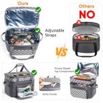 Double Layer Slow Cooker Carrier Bag – Fits 6–8 Qt Oval Slow Cooker Compatible with CrockPot & Hamilton Beach | Insulated Travel Tote with Utensil Storage & Adjustable Straps