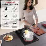 AMZCHEF 12Inch 2 Burner Electric Cooktop, 1800W/11Levels 2 Burners Stove Top With Knob Control Countertop & Built-in Radiant Electric Stove with Residual Heat Indicator