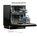 Equator 24 in Dishwasher 14 place+Wine Rack 3.4g QUIET 51 dB 110V E-Star ADA in Black