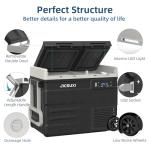JicSuXi 12 Car Refrigerator, 53Quart Dual Zone 12V Car Fridge Portable Freezer(-4F~68F), Compressor Electric Cooler with 12/24V DC 110-240V AC, APP Control, for Camping, Travel, RV, Truck (53Quart)