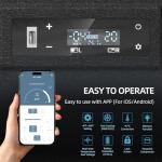 JicSuXi 12 Car Refrigerator, 53Quart Dual Zone 12V Car Fridge Portable Freezer(-4F~68F), Compressor Electric Cooler with 12/24V DC 110-240V AC, APP Control, for Camping, Travel, RV, Truck (53Quart)