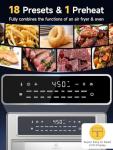 Kitchen Elite Air Fryer Toaster Oven Combo, 26.4 Qt Convection Oven Countertop, 18-in-1, Stainless Steel Large Airfryer, 4 Zone with Accessories, Digital Full Touch Screen, Easy to Clean