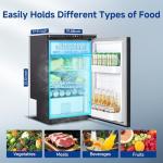 BODEGACOOLER 12 Volt Refrigerator, 83L RV Refrigerator APP Control, RV Fridge and Freezer, Travel Compressor Cooler with Lock, (-4℉-46℉) Car Fridge for Truck, RV, Camping, Boat -12/24V DC, Black