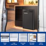 BODEGACOOLER 12 Volt Refrigerator, 83L RV Refrigerator APP Control, RV Fridge and Freezer, Travel Compressor Cooler with Lock, (-4℉-46℉) Car Fridge for Truck, RV, Camping, Boat -12/24V DC, Black