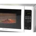Emerson MW7302W Compact Countertop Microwave Oven with Touch Control, LED Display, 700W, 10 Power Levels, 6 Auto Menus, Glass Turntable and Child Safe Lock, 0.7 Cu., Ft. White