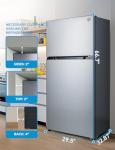 Commercial Cool 20 Cu. Ft. Top Mount Refrigerator with Freezer, 2-Door Refrigerator with Top Freezer and Adjustable Temperature Control, Ice Maker Ready, Energy Star Certified, Stainless Look