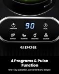 GDOR Professional Blender for Smoothies, 5 Functions, 1200 Peak Watts Smoothie Blender, 52 Oz Glass Jar & 24 Oz To-Go Cup Combo, Blenders for Smoothies, Ice and Frozen Fruit, Self-Cleaning