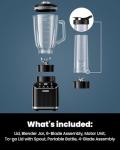 GDOR Professional Blender for Smoothies, 5 Functions, 1200 Peak Watts Smoothie Blender, 52 Oz Glass Jar & 24 Oz To-Go Cup Combo, Blenders for Smoothies, Ice and Frozen Fruit, Self-Cleaning