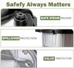 Simple Deluxe 16-in-1 Electric Pressure Cooker, 8QT Stainless Steel & Non-Stick Multi Cooker for Slow Cook, Meat Stew, Cake, Porridge, Multigrain, Dishwasher Safe, Silver