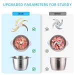 16 Cup Food Processors with Touch Screen,Meat Grinder Veggie Chopper with with 2 pieces Bowls Electric Food Processors,2 pieces 6 Bi-Level Bladesand Spatula for Baby Food,Meat,Vegetables,Fruits