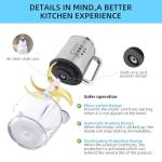 16 Cup Food Processors with Touch Screen,Meat Grinder Veggie Chopper with with 2 pieces Bowls Electric Food Processors,2 pieces 6 Bi-Level Bladesand Spatula for Baby Food,Meat,Vegetables,Fruits