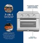 GE Mechanical Air Fryer Toaster Oven + Accessory Set | Convection Toaster with 7 Cook Modes | Large Capacity Oven - Fits 12" Pizza | Countertop Kitchen Essentials | Stainless Steel