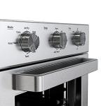 GE Mechanical Air Fryer Toaster Oven + Accessory Set | Convection Toaster with 7 Cook Modes | Large Capacity Oven - Fits 12" Pizza | Countertop Kitchen Essentials | Stainless Steel