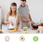 Vegetable Chopper Manual Food Chopper with Container, Hand Pull String Veggie Cutter for Salad Garlic Nut Onion