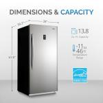 Newair 13.8 cu. ft. Upright Freezer, Fridge Freezer Convertible, Garage Ready Refrigerator, Frost Free Freezer with Door Alarm, Stand up Deep Freezer, Garage Freezer with LED Light