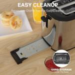 Anfilank Toaster 4 Slice Long Extra Wide Slot 1.5" with Countdown Timer, 6 Browning Settings, Built-in Warming Rack, Bagel/Cancel/Defrost Functions, Removable Crumb Tray-Stainless Steel