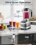 AMZCHEF Professional Blender for Smoothies,4 Functions,1800W Smoothie Blender,63 Oz Pitcher/20-Oz To-go Cup，Ice and Frozen Fruit,Self-Cleaning,High Speed,Grey
