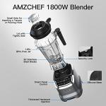 AMZCHEF Professional Blender for Smoothies,4 Functions,1800W Smoothie Blender,63 Oz Pitcher/20-Oz To-go Cup，Ice and Frozen Fruit,Self-Cleaning,High Speed,Grey