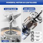 Glass Blenders for Kitchen 59oz, Stainless Steels Professional Blenders 1200W adjustable P1-P9 High Speed, 14 Functions Countertop Blender Smoothie & Food Processor Combo with Heating, Auto Clean