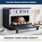 GreenPan 13-in-1 Elite Countertop Convection Oven & Air Fryer, PFAS-Free Ceramic Tray & Pizza Pan, Adjustable Racks, Multifunction Presets, Toaster, Bake, Broil, Roast, Proof, Dehydrate, Oxford Blue