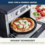 GreenPan 13-in-1 Elite Countertop Convection Oven & Air Fryer, PFAS-Free Ceramic Tray & Pizza Pan, Adjustable Racks, Multifunction Presets, Toaster, Bake, Broil, Roast, Proof, Dehydrate, Oxford Blue