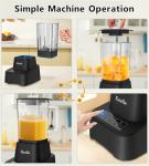 Smoothie Blender, Facelle Countertop Blender for Kitchen, 55 oz Glass blender for smoothies and Shakes, Licuadora, Smoothie maker with touchscreen 3+P Speeds, Cleaning brush ＆ removable SS304 blade