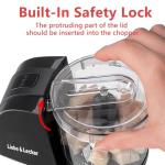 Liebe&Lecker Mini Food Processor,1.5 Cup Mini Chopper for Cutting Vegetable, Garlic,Onion and Meat