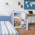 Avanti Mini Fridge with Freezer Retro Design Compact Refrigerator for Home Office or Dorm, Features Dual Doors Removable Shelves Manual Defrost and Mechanical Adjustable Temp Control, 3.1-Cu.Ft, Blue