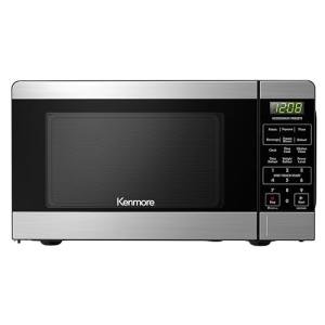 Kenmore KMCMV207S2-07 Countertop Microwave 6 Auto-Preset Menus, Child Lock, Defrost & Express Cooking Features, 0.7 Cu Ft, Stainless Steel