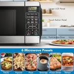 Kenmore KMCMV207S2-07 Countertop Microwave 6 Auto-Preset Menus, Child Lock, Defrost & Express Cooking Features, 0.7 Cu Ft, Stainless Steel