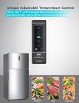 BLACK+DECKER 16.4 Cu. Ft. Top Mount Refrigerator with Freezer, 2 Door Refrigerator with Top Freezer and Separate Temperature Controls, Auto Defrost, Full Size, BR1640KS, Stainless Steel Look