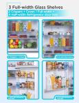 BLACK+DECKER 16.4 Cu. Ft. Top Mount Refrigerator with Freezer, 2 Door Refrigerator with Top Freezer and Separate Temperature Controls, Auto Defrost, Full Size, BR1640KS, Stainless Steel Look